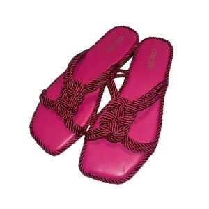 🌟NWOT🌟 Chico’s Athena Cord Slide Sandals in Botanic Berry